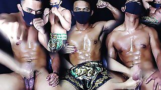 NEW HOT! BOXER STRAIGHT GUY CUMCONTROL AFTER WORK OUT CUM EXPLOSION 直男泰拳!被玩鸡吧射得很高 欢迎中国观众