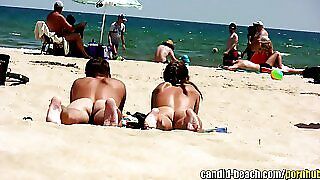 Нудистські пляжні пари Вуайеріст Відео HD P 01